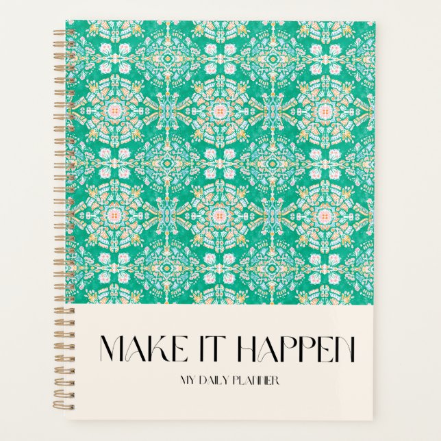 Agenda Baldosas acuáticas portuguesas adorno floral (Anverso)