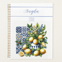 Baldosas azules y limones italianos | su nombre