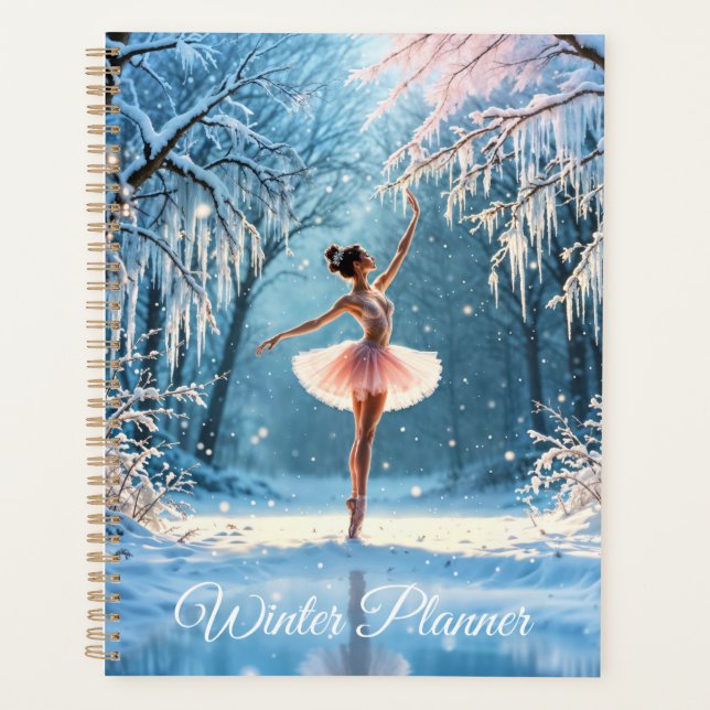 Agenda Balerina de nieve mágica arte de poise de invierno (Anverso)