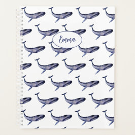 Agenda Ballena azul acuarela