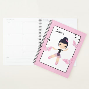 Agenda Ballerina 6 Cute Dance Chica Planner