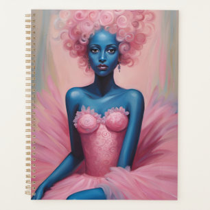 Agenda Ballerina de piel azul en Tutu rosa