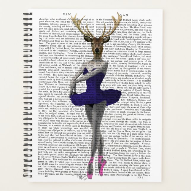 Agenda Ballerina Deer en azul (Anverso)