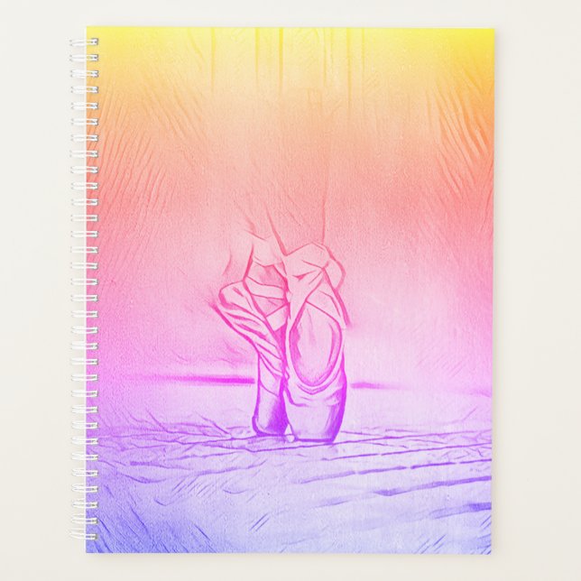 Agenda Ballet arco iris zapatillas en Pointe (Anverso)