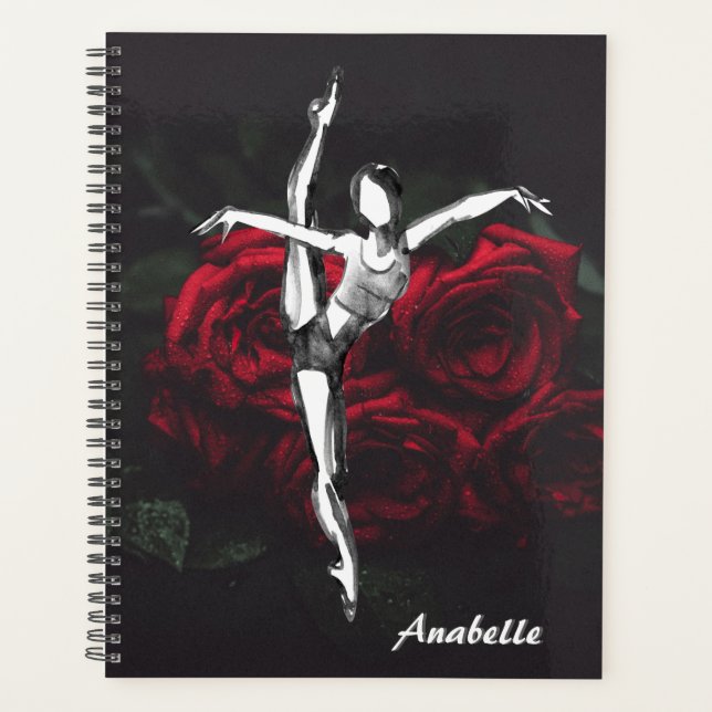 Agenda Ballet Rosa y Ballet de Bella Balera Personalizada (Anverso)