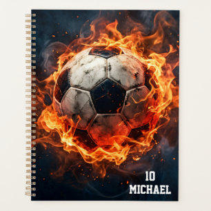 Agenda Balón de fútbol con nombre y número personalizados