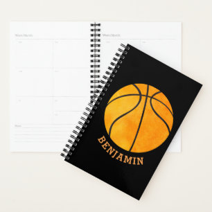 Agenda Baloncesto personalizado Naranja negro Deportes