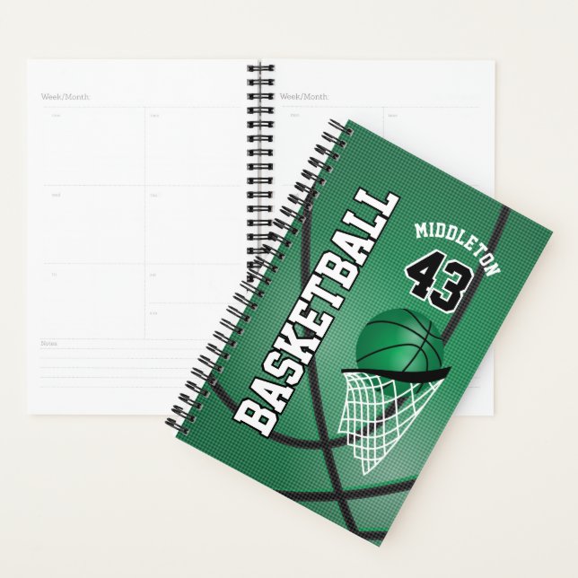 Agenda Baloncesto personalizar - Verde (Demostración)