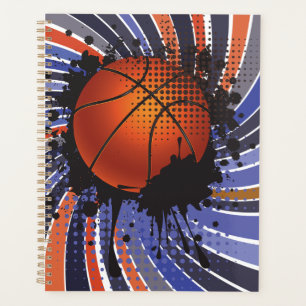Agenda Baloncesto Urbano Abstracto Grunge Retro Deportes