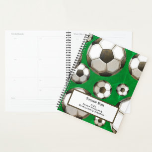 Agenda Balones de fútbol Madre del fútbol de campo verd