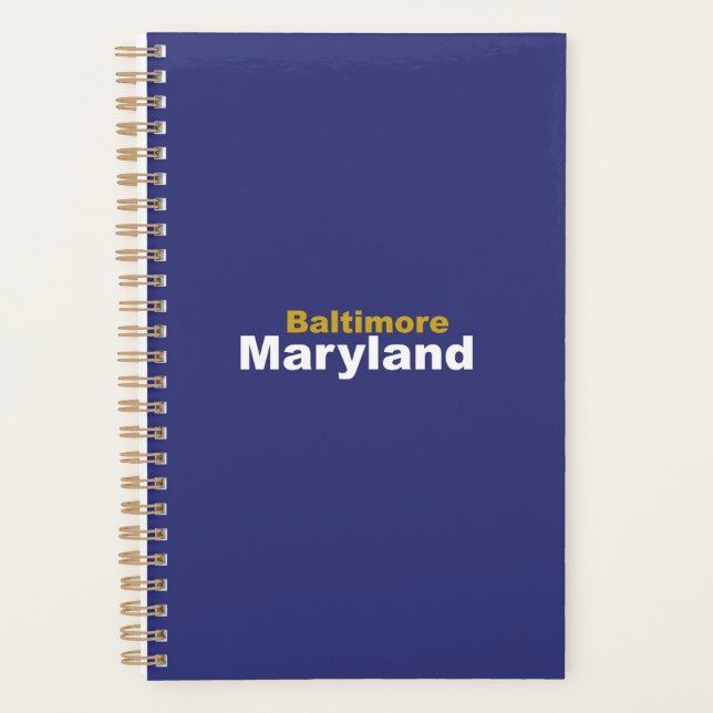 Agenda Baltimore, Maryland Planner  (Anverso)