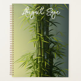 Agenda Bambú afortunado natural personalizado