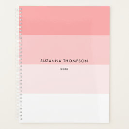 Agenda Banda horizontal moderna Pastel Rubor Rosa