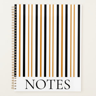 Agenda Banda vertical negra y marrón Minimalista moderna