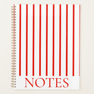 Agenda Banda vertical roja y blanca Minimalista moderna