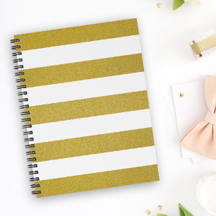 Agenda Bandas de oro, franjas blancas, patrón rayado