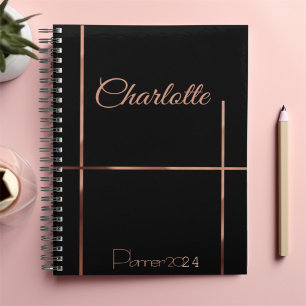 Agenda Bandas de oro Rosa elegantes 