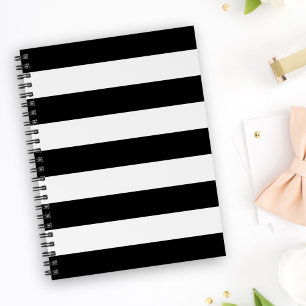 Agenda Bandas en blanco y negro, patrón a rayas, líneas