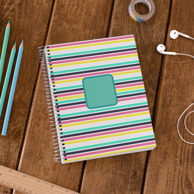 Agenda Bandas horizontales coloreadas (Colored Horizontal Stripes Planner)