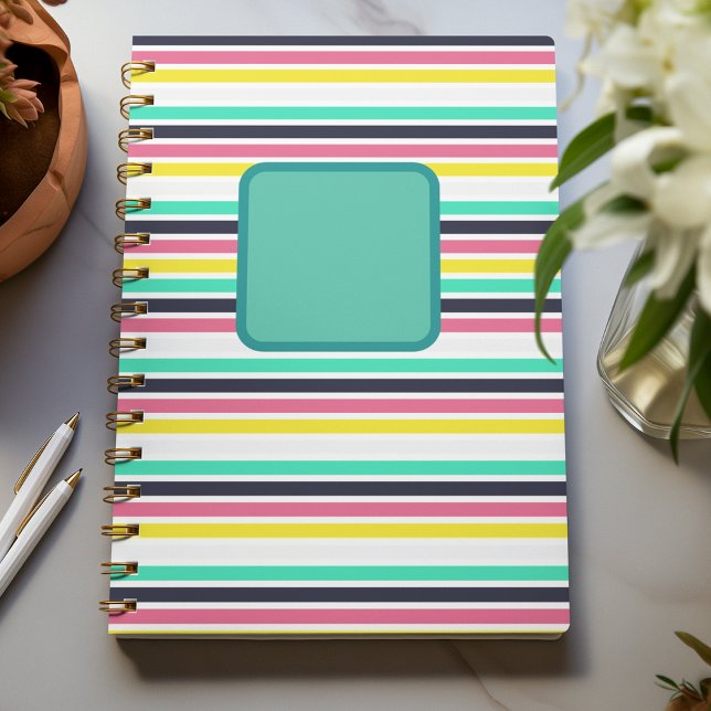 Agenda Bandas horizontales coloreadas (Colored Horizontal Stripes Planner)