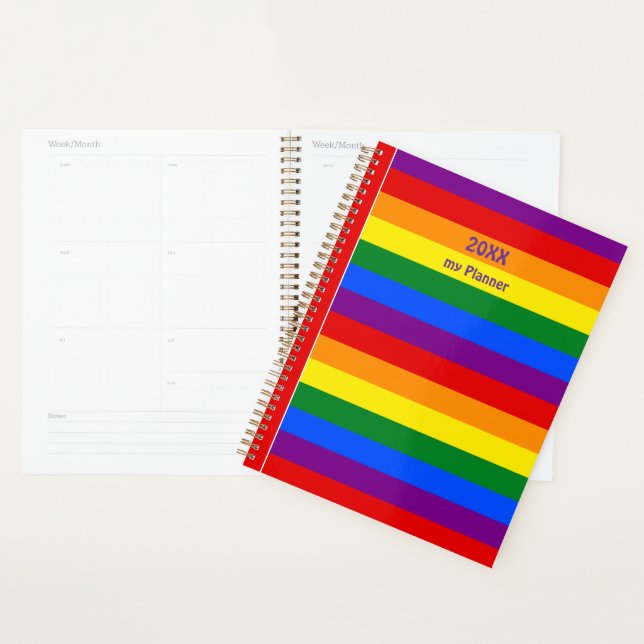 Agenda Bandera arcoiris LGBTQ+ para el mes del orgullo - (Demostración)