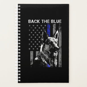 Agenda bandera azul delgada de la línea azul espalda k-9 