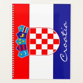 Agenda Bandera croata con texto Personalizado