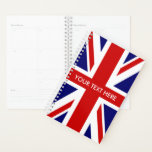 Agenda Bandera de Jack de la Unión Británica personalizad<br><div class="desc">Personalizado de la Unión Británica de bandera Jack planner una espiral semanal. Agenda semanal / mes personalizada. Haz tu propia portada graciosa con este diseño de plantilla patriótico. Divertido tema Inglés Idea de regalo de cumpleaños para amigos, familia, compañero de trabajo, jefe, colega, profesor de escuela, gerente de empresa, etc....</div>