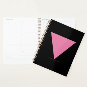 Agenda bandera de triángulo rosa de SlipperyJoe rosa bril