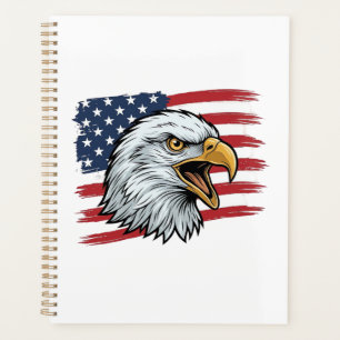 Agenda Bandera del águila patriótica Diseño vectorial vin