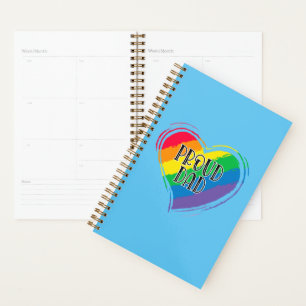Agenda Bandera del Corazón del Arcoiris Orgulloso Papá Or