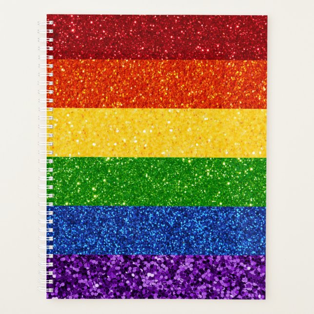 Agenda Bandera del orgullo gay Purpurina LGBT (Anverso)