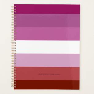 Agenda bandera del orgullo lésbico femenino de SlipperyJo