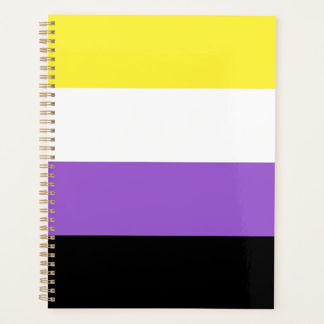 Agenda Bandera del Orgullo no binaria moderna (Anverso)