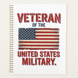 Agenda Bandera estadounidense vintage veterano diseño vec