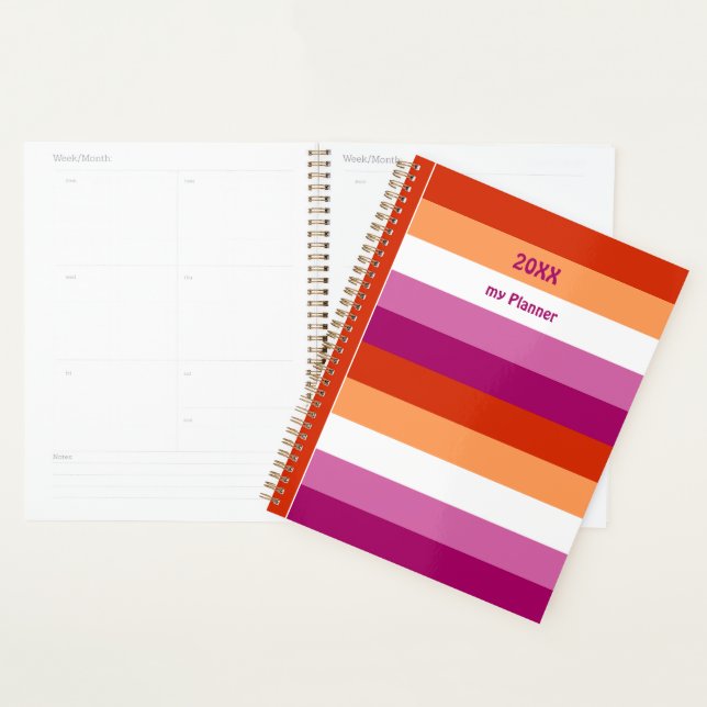 Agenda Bandera lesbiana LGBTQ+ Bandas para el orgullo - (Demostración)