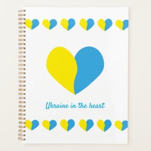 Agenda Bandera ucraniana en diseño simple de corazón