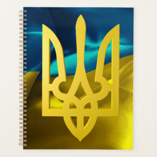 Agenda Bandera ucraniana Tryzub Trident Blue Gold