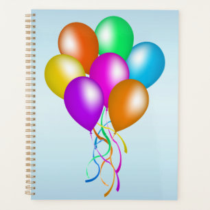 Agenda Banque de brillantes globos vibrantes multicolor a