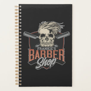 Agenda Barbería personalizada Hipster Skull y Razors