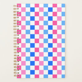 Agenda Barbie goes to the ocean checkerboard pattern