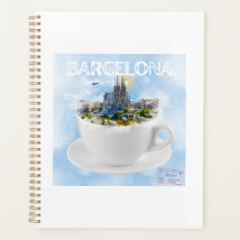 Agenda Barcelona en un Skyline de la Sagrada Familia