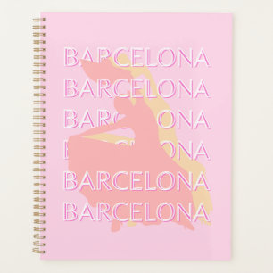 Agenda Barcelona Travel Art, España Art, Pink, Pastel