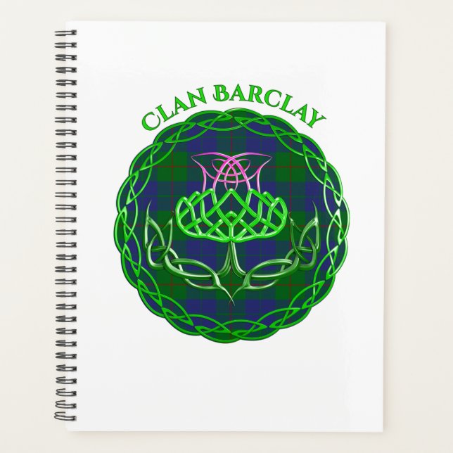 Agenda Barclay Scottish Tartan Celtic Thistle (Anverso)