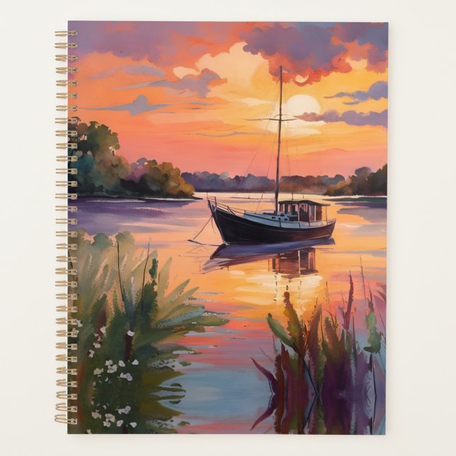 Agenda Barco de vela al amanecer (Anverso)