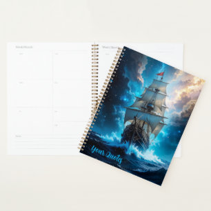 Agenda Barco de Vela de Fantasía Épica Tormenta Océano