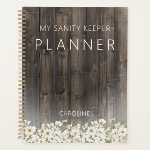 Agenda Barnwood y Daisies Rustic