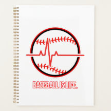 Baseball is Life Heartbeat Pulse Graphic