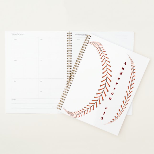 Agenda Baseball Photos Rustic Memory Scrapbook (Demostración)