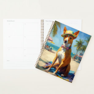 Agenda Basenji en la playa, regalo de verano para amantes